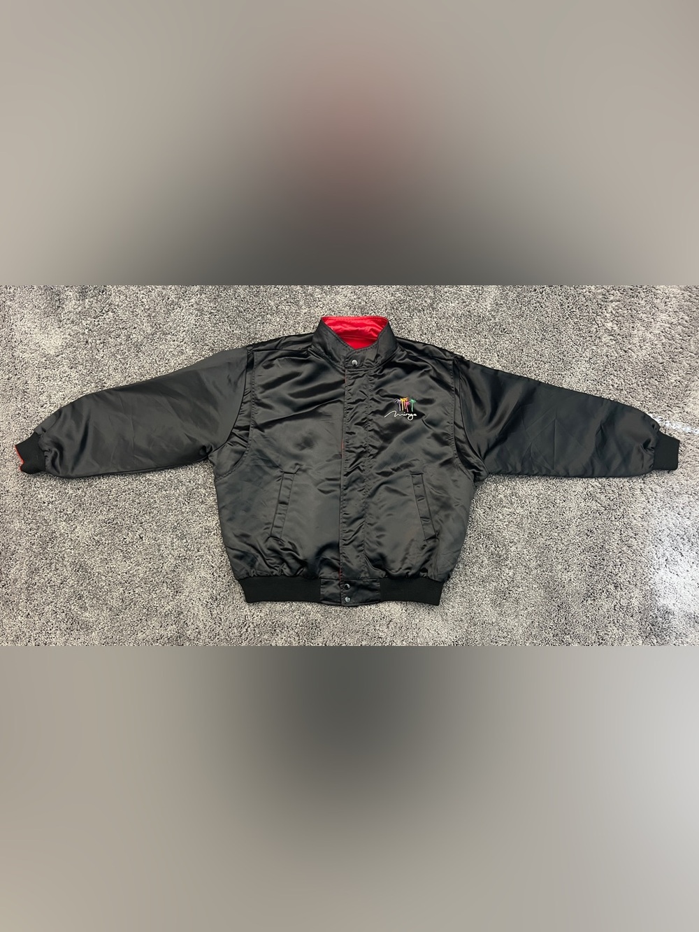 Vintage 80s Mirage Golden Nugget Jacket Size XL Acetate Casino Vegas Reversible